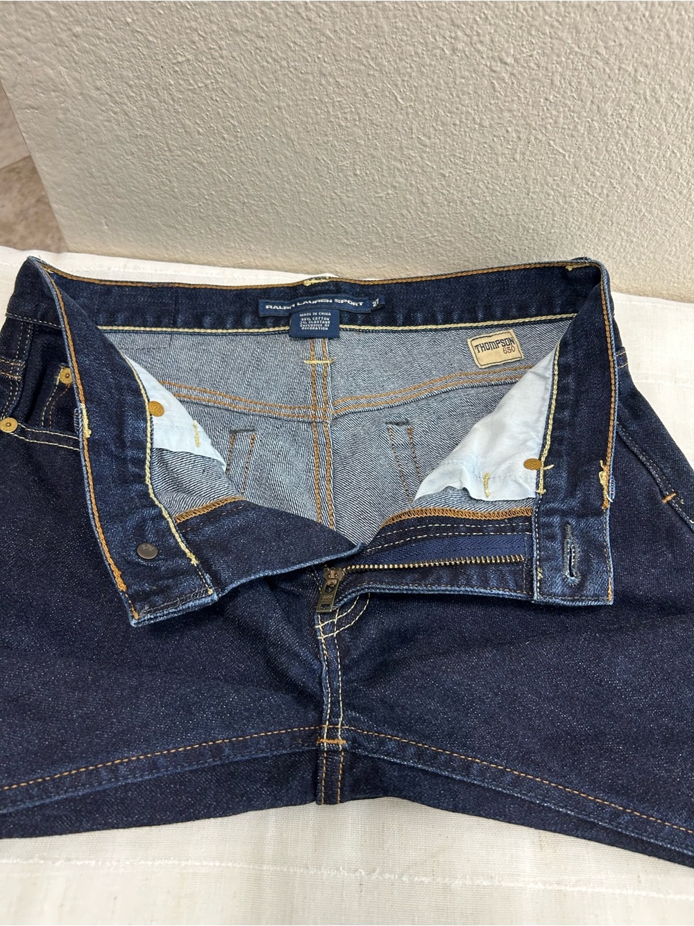 Ralph Lauren Sport Thompson 650 Cotton Blend‎ Dark Blue Mid Rise Skinny Jeans 27 - Picture 4 of 16
